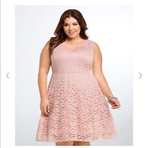 Torrid Blush Pink Lace A-Line Dress size 18